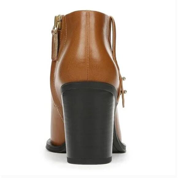 Franco Sarto Vivica Ankle Booties 11 NWOT Tan Square Toe Block Heel Western - Picture 4 of 10